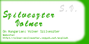 szilveszter volner business card